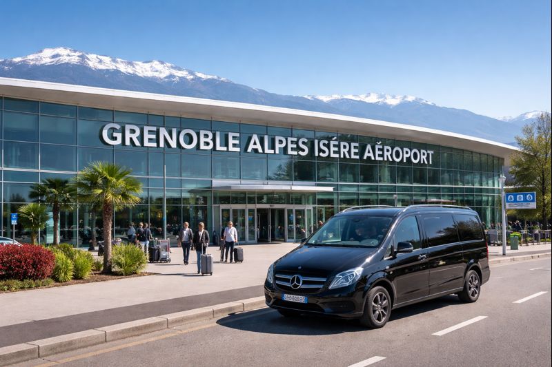 Transfert en Van depuis l’Aéroport de Grenoble Alpes Isère vers les Stations de Ski