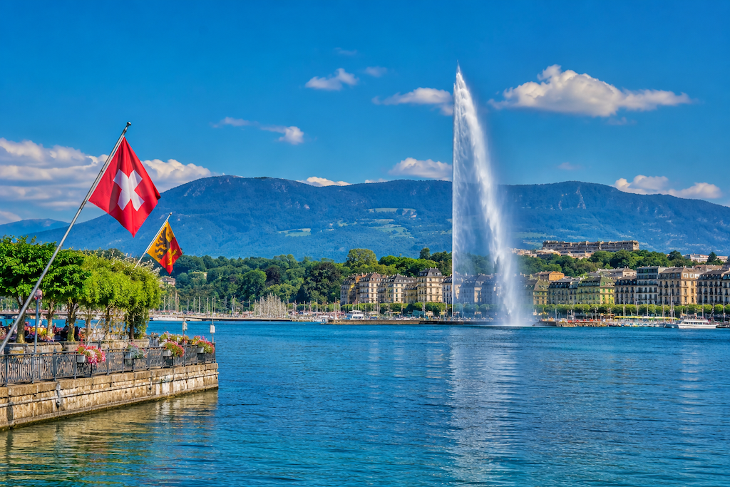 Aeroport international de geneve en suisse service de chauffeur privé en van