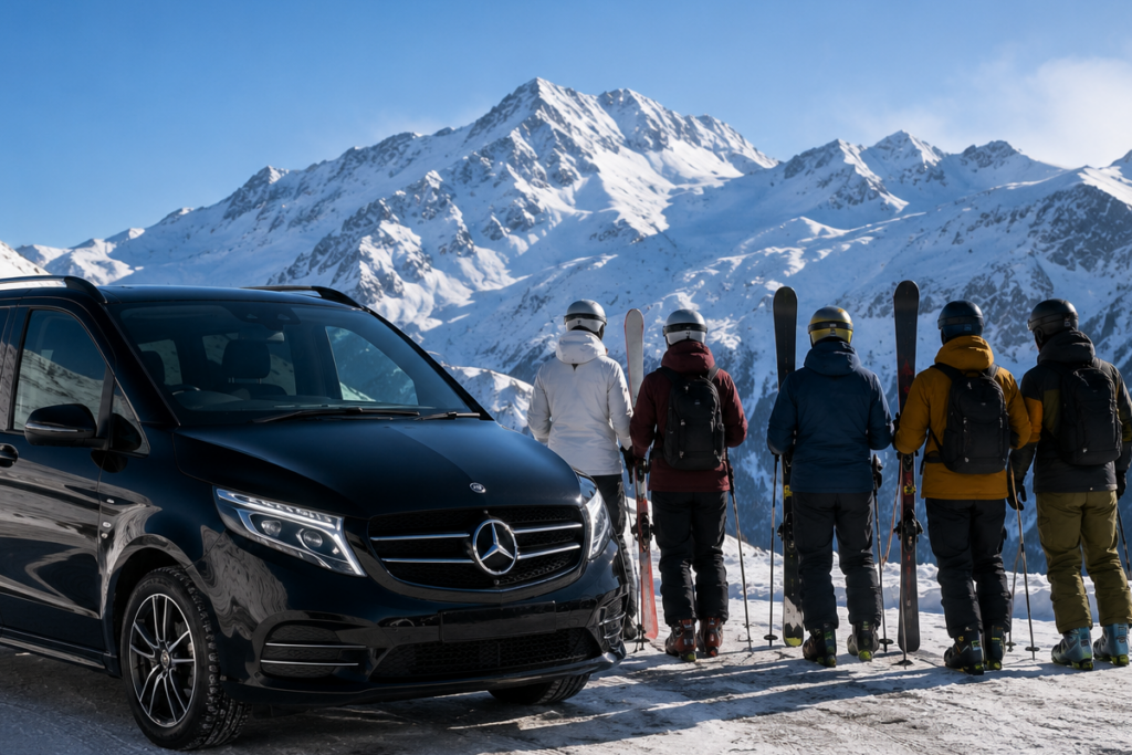Societe Transféré navette shuttle montgenevre spécialiste en minivan vans 7 places