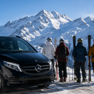 Societe Transféré navette shuttle montgenevre spécialiste en minivan vans 7 places