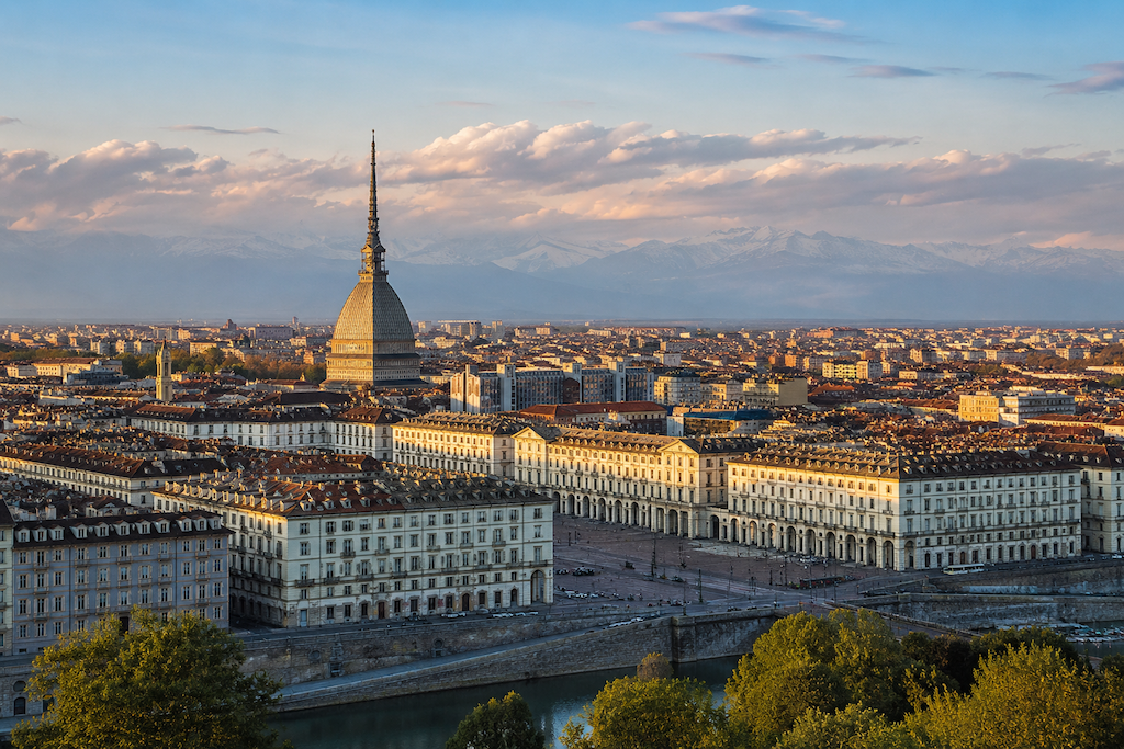 Ville de Turin et l'Aeroport